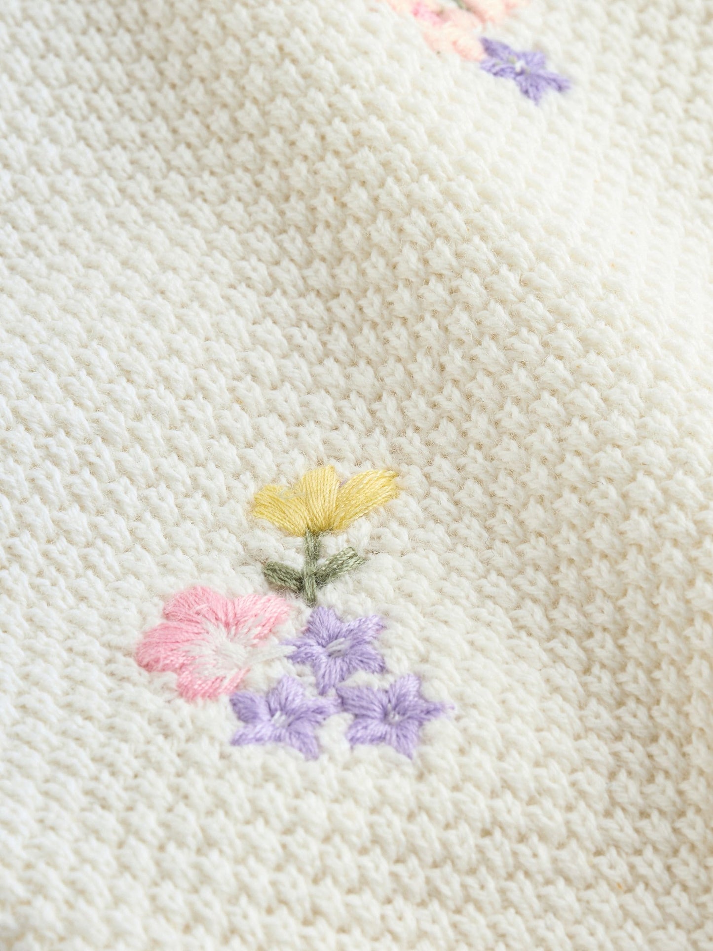 Dsiney Kidz - White Floral Embroidered Baby Cardigan (0mths-2yrs) image 5