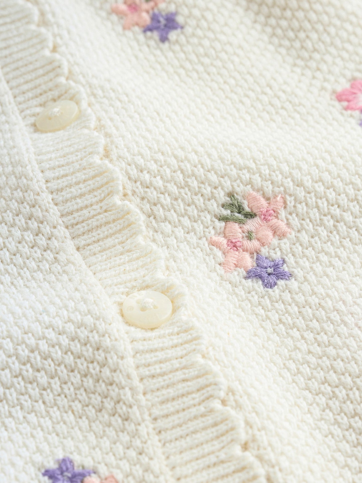 Dsiney Kidz - White Floral Embroidered Baby Cardigan (0mths-2yrs) image 7