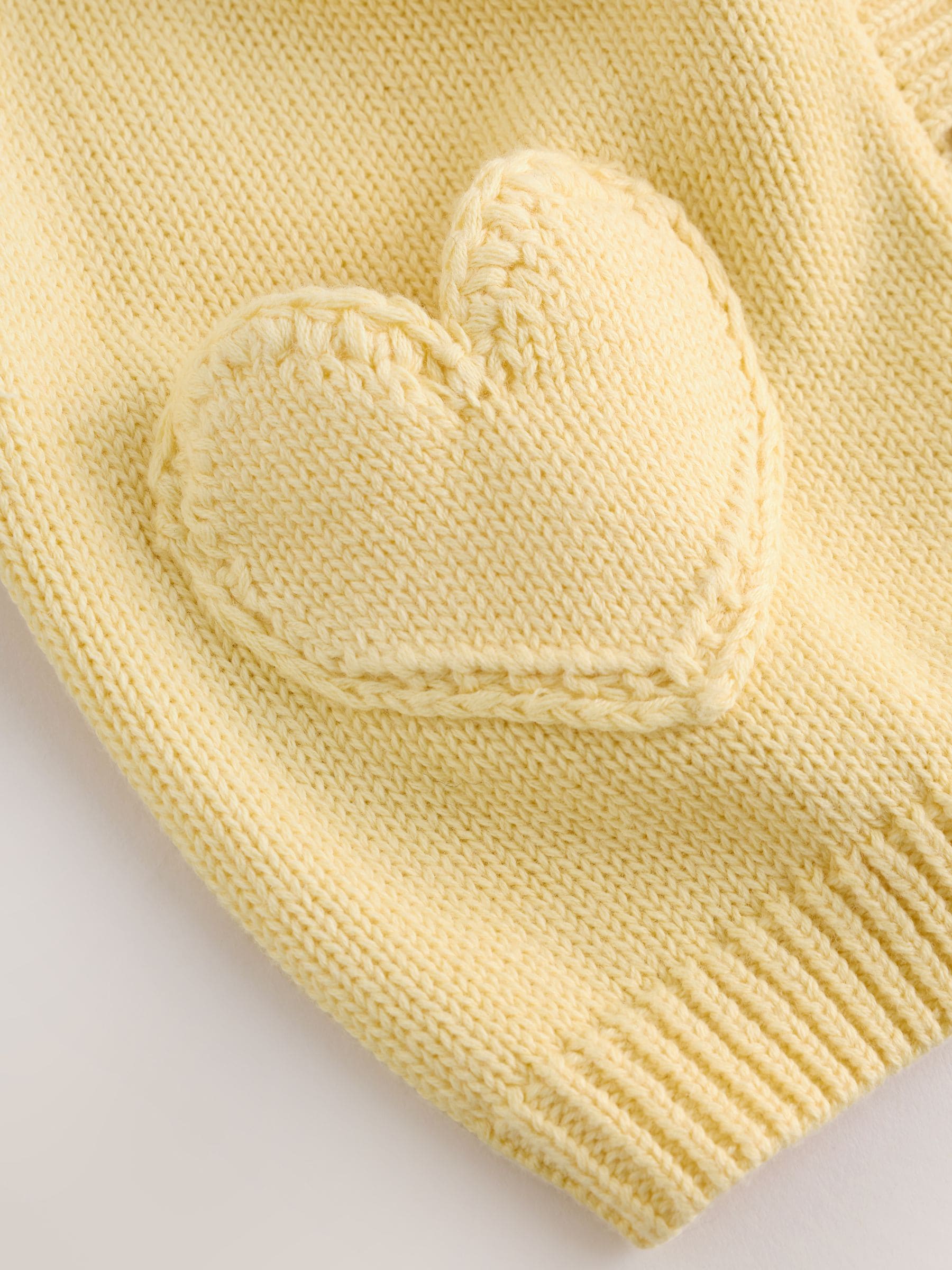 Dsiney Kidz - Yellow Heart Pocket Button Through Baby Cardigan (0mths-2yrs) image 5