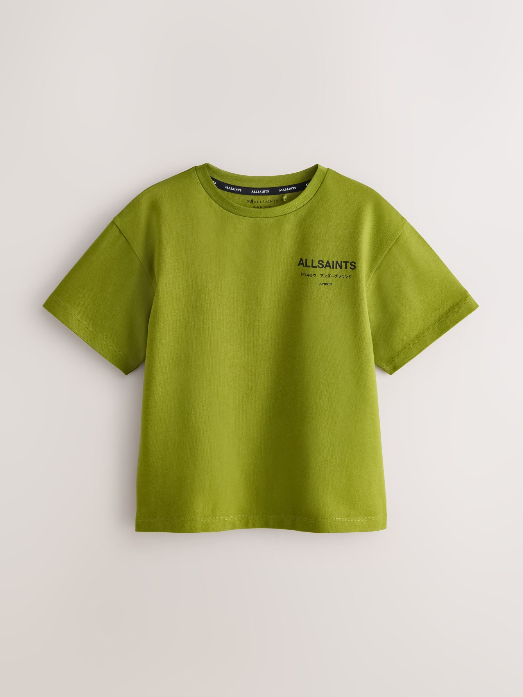 Dsiney Kidz - smALLSAINTS Green Oversized Underground Crew Neck Cotton T-Shirt image 5