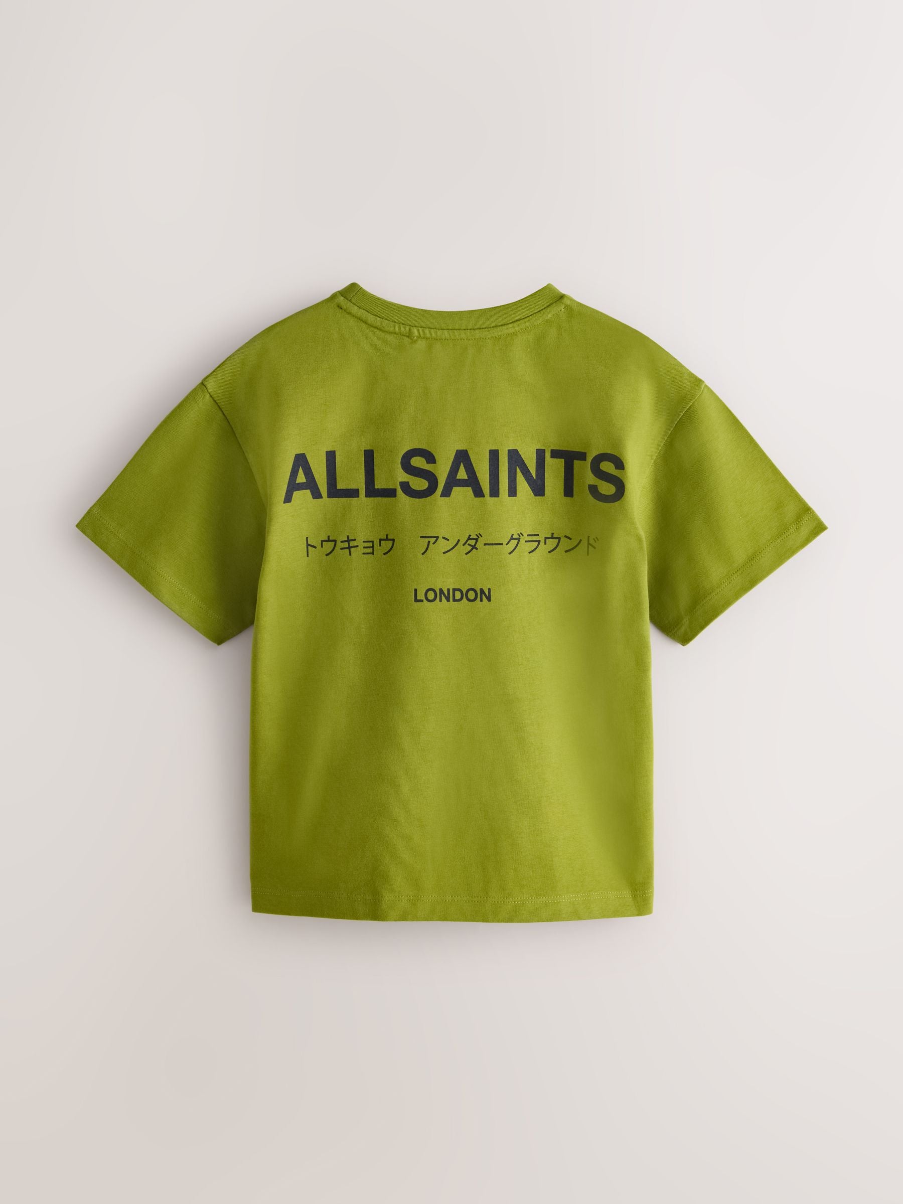 Dsiney Kidz - smALLSAINTS Green Oversized Underground Crew Neck Cotton T-Shirt image 6