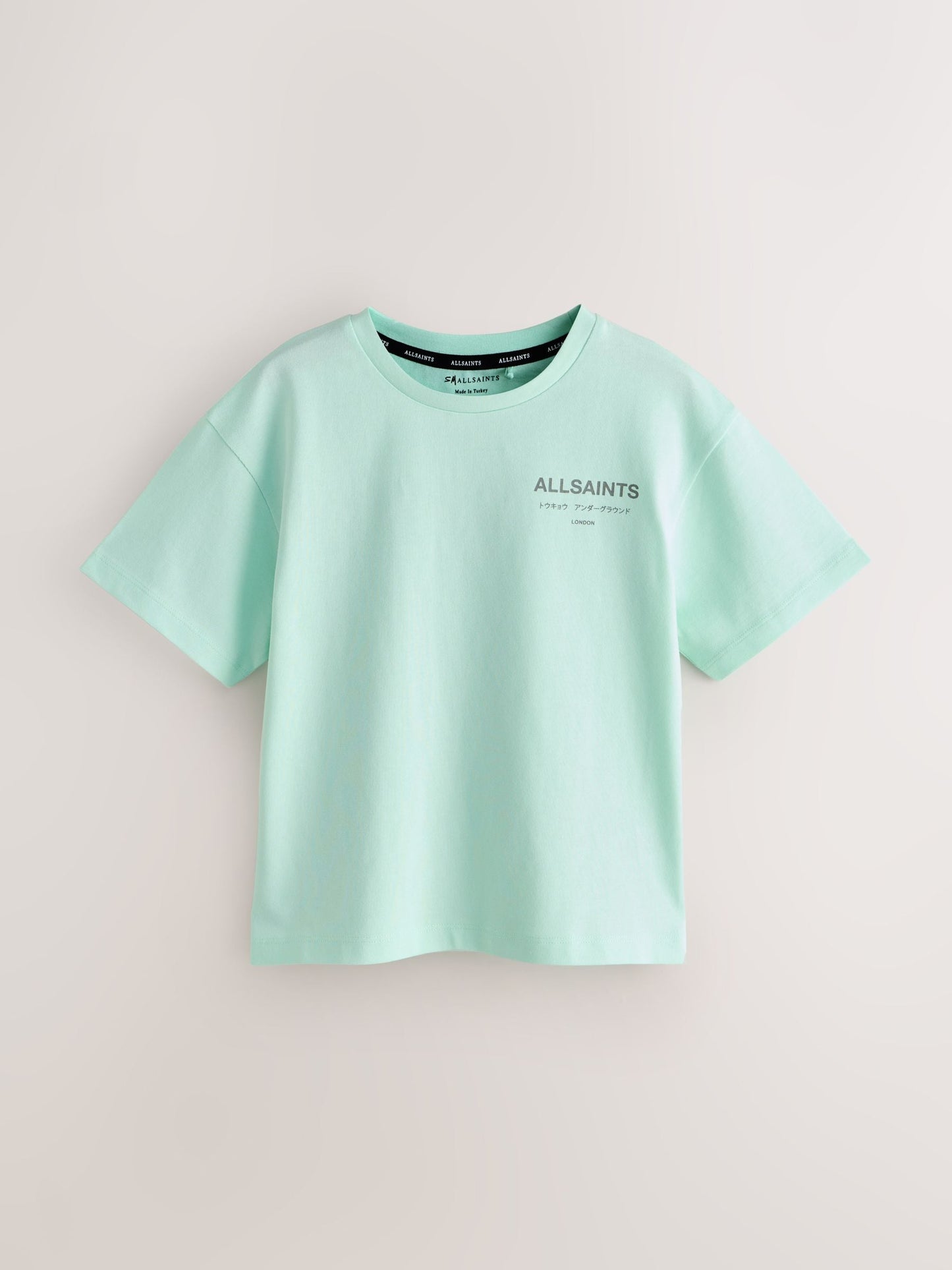 Dsiney Kidz - smALLSAINTS Mint Green Oversized Underground Crew Neck Cotton T-Shirt image 5