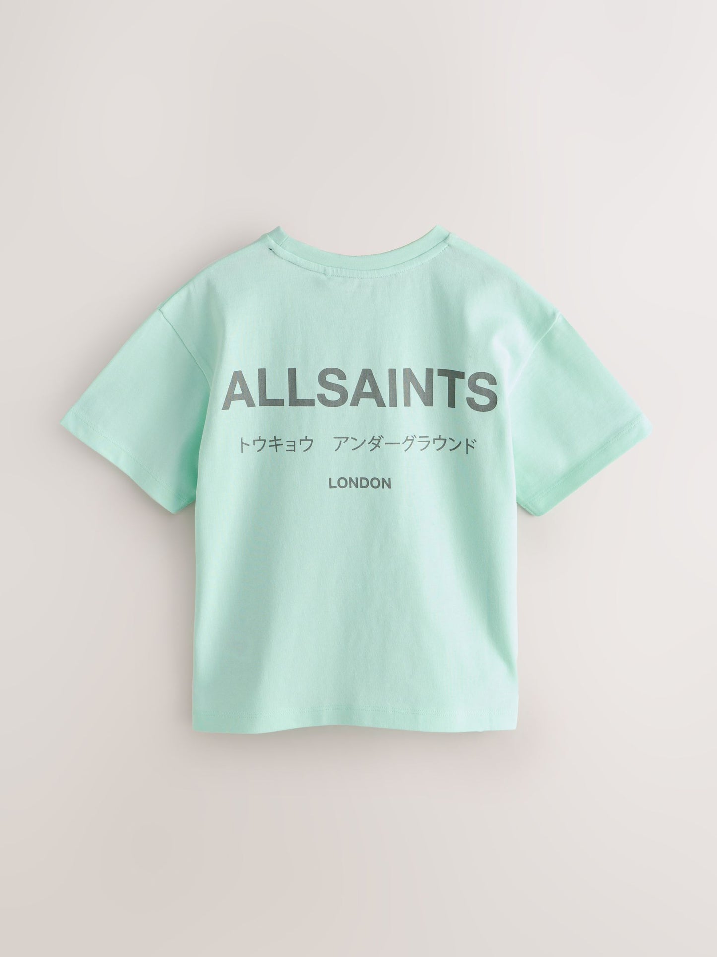 Dsiney Kidz - smALLSAINTS Mint Green Oversized Underground Crew Neck Cotton T-Shirt image 6