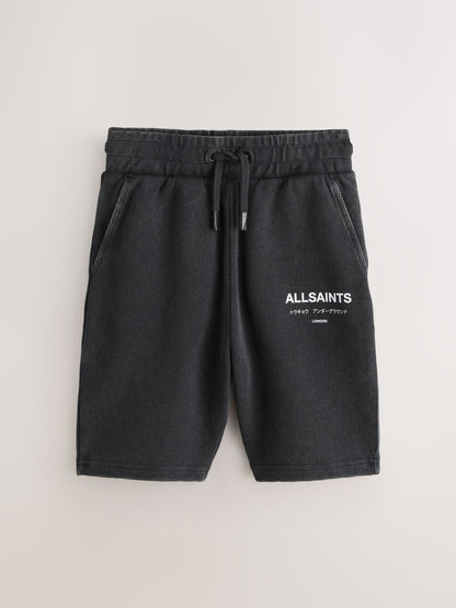 Dsiney Kidz - smALLSAINTS Washed Black/Waffle Underground Sweat Shorts image 1