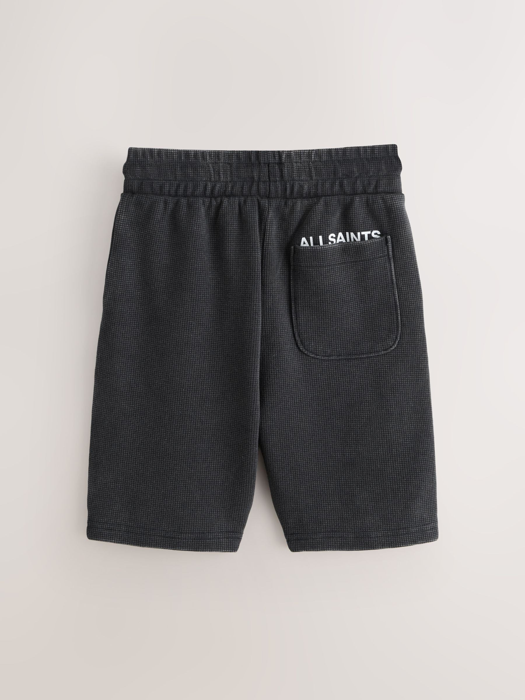 Dsiney Kidz - smALLSAINTS Washed Black/Waffle Underground Sweat Shorts image 2