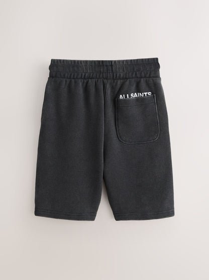 Dsiney Kidz - smALLSAINTS Washed Black/Waffle Underground Sweat Shorts image 2