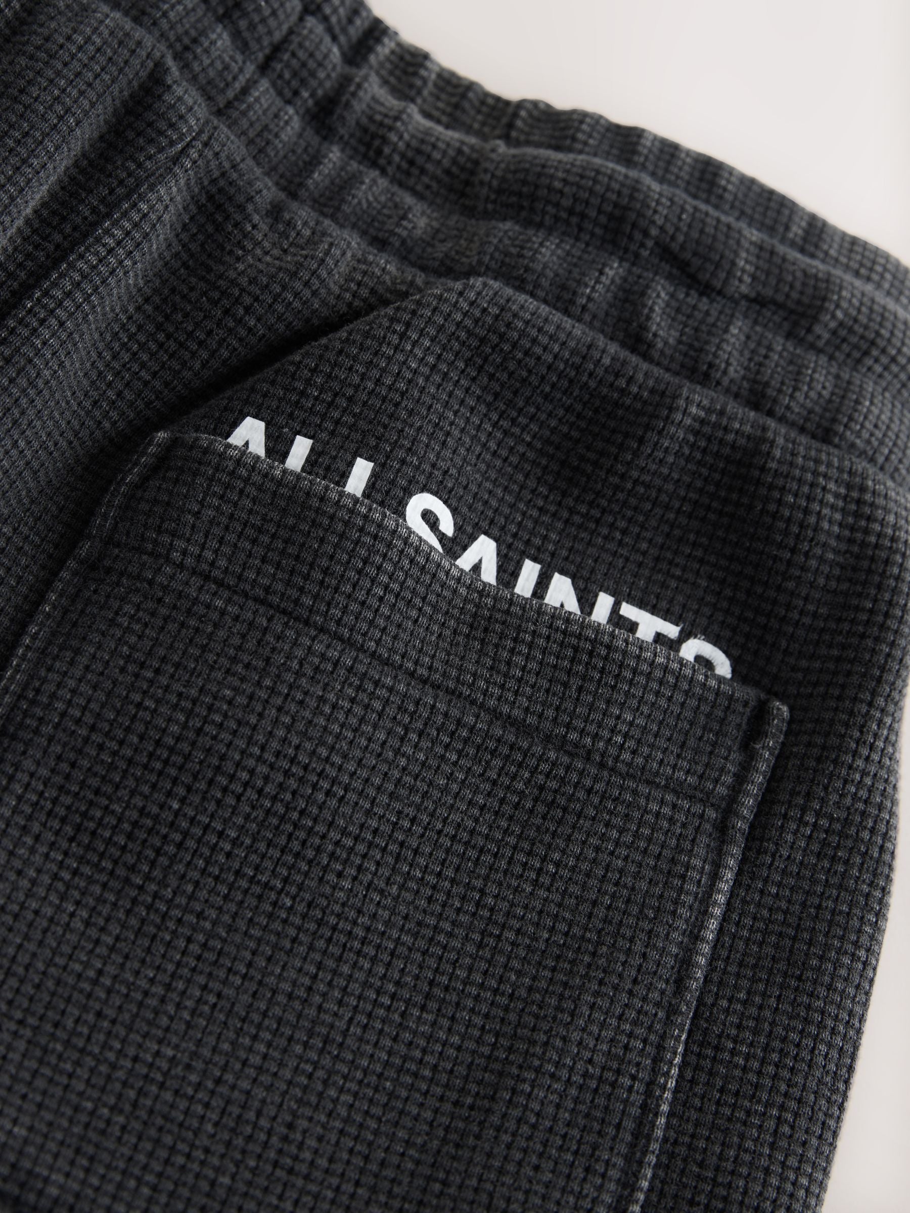 Dsiney Kidz - smALLSAINTS Washed Black/Waffle Underground Sweat Shorts image 6