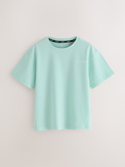 Dsiney Kidz - smALLSAINTS Green/Blue Logo Crew Relaxed T-Shirts 3 Pack image 2
