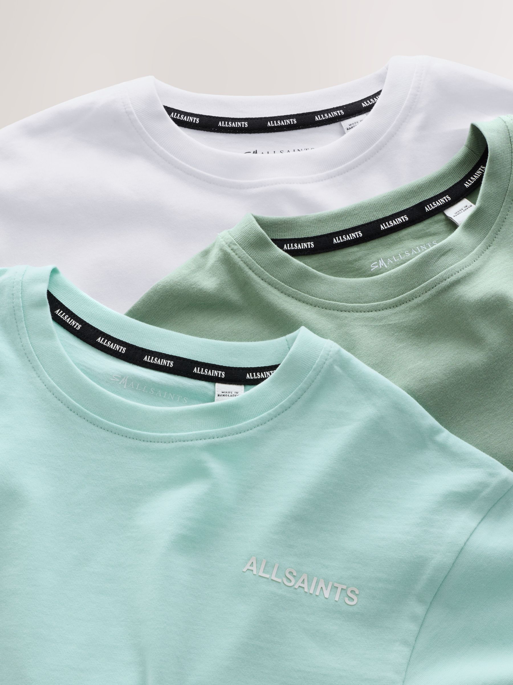 Dsiney Kidz - smALLSAINTS Green/Blue Logo Crew Relaxed T-Shirts 3 Pack image 6