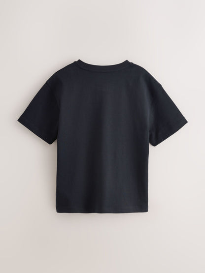 Dsiney Kidz - smALLSAINTS Black/Brown Logo Crew Neck Relaxed T-Shirts 3 Pack image 5