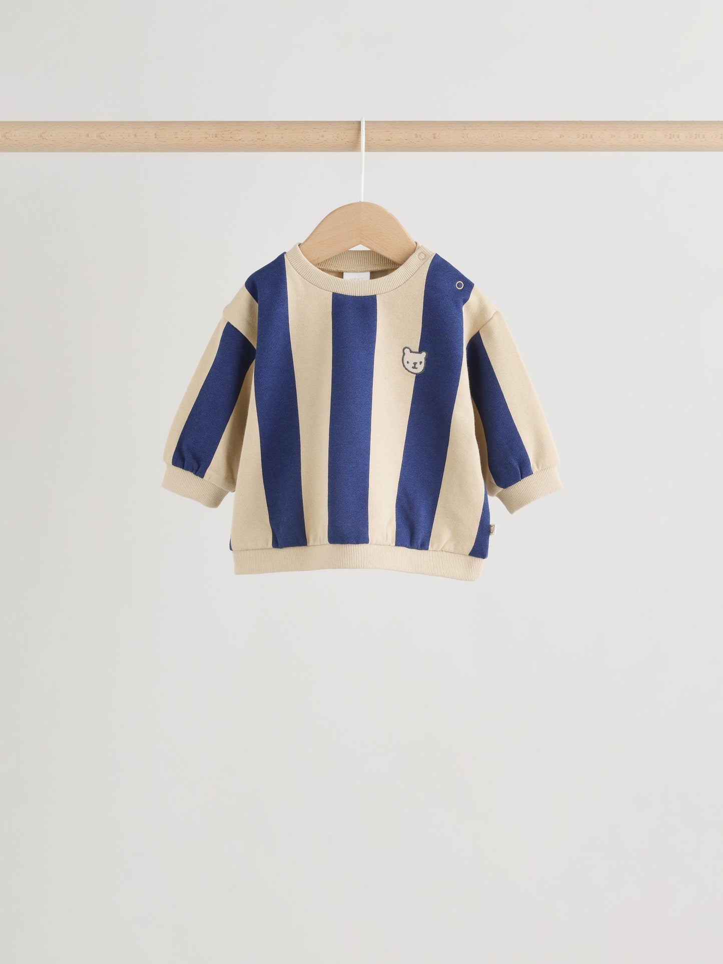 Blue/Rust Stripe Sweatshirt and Shorts 4 Piece Baby Set (0mths-2yrs) image 3