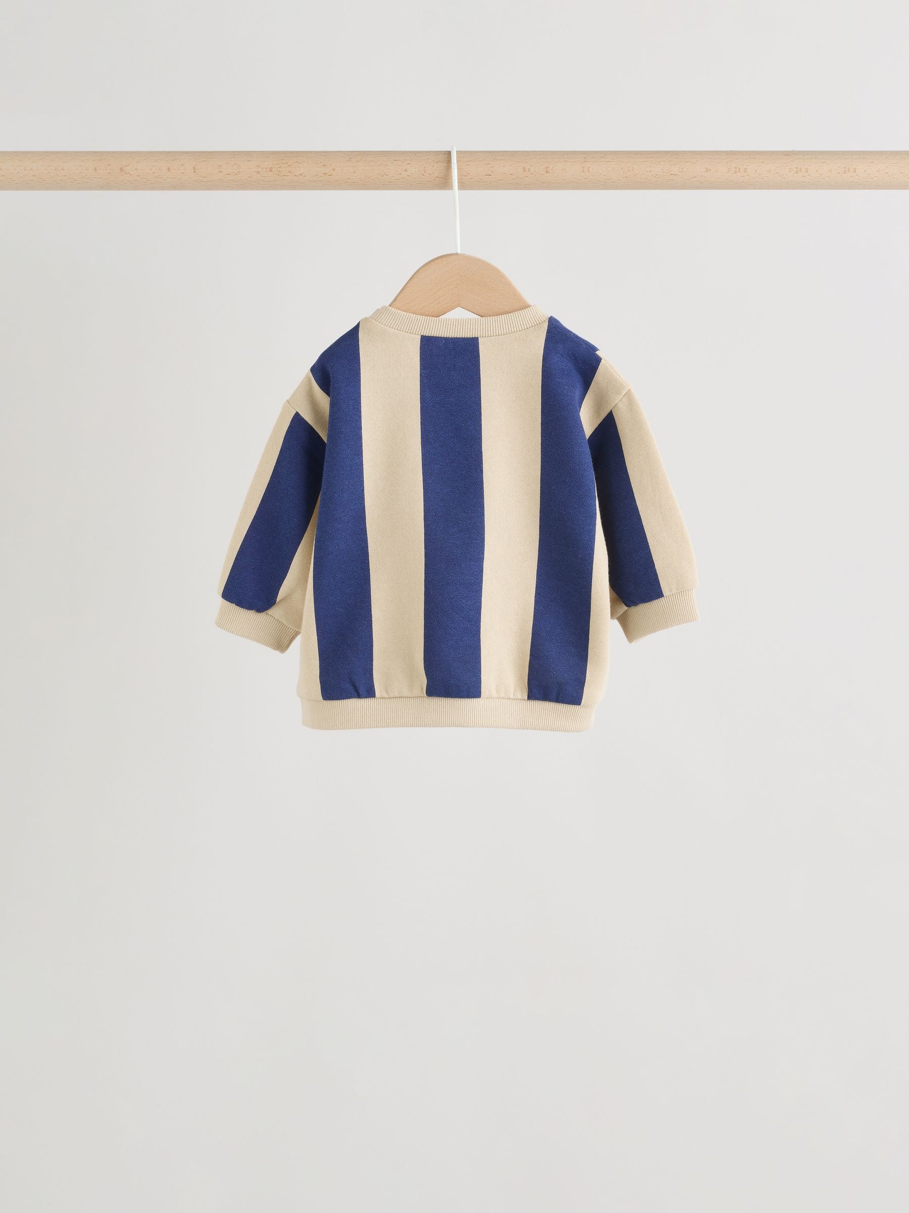 Blue/Rust Stripe Sweatshirt and Shorts 4 Piece Baby Set (0mths-2yrs) image 4