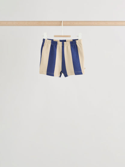 Blue/Rust Stripe Sweatshirt and Shorts 4 Piece Baby Set (0mths-2yrs) image 5