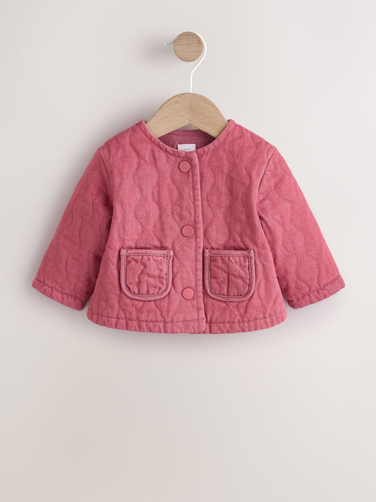 Dsiney Kidz - Pink Quilted Denim Baby Jacket (0mths-2yrs) image 1