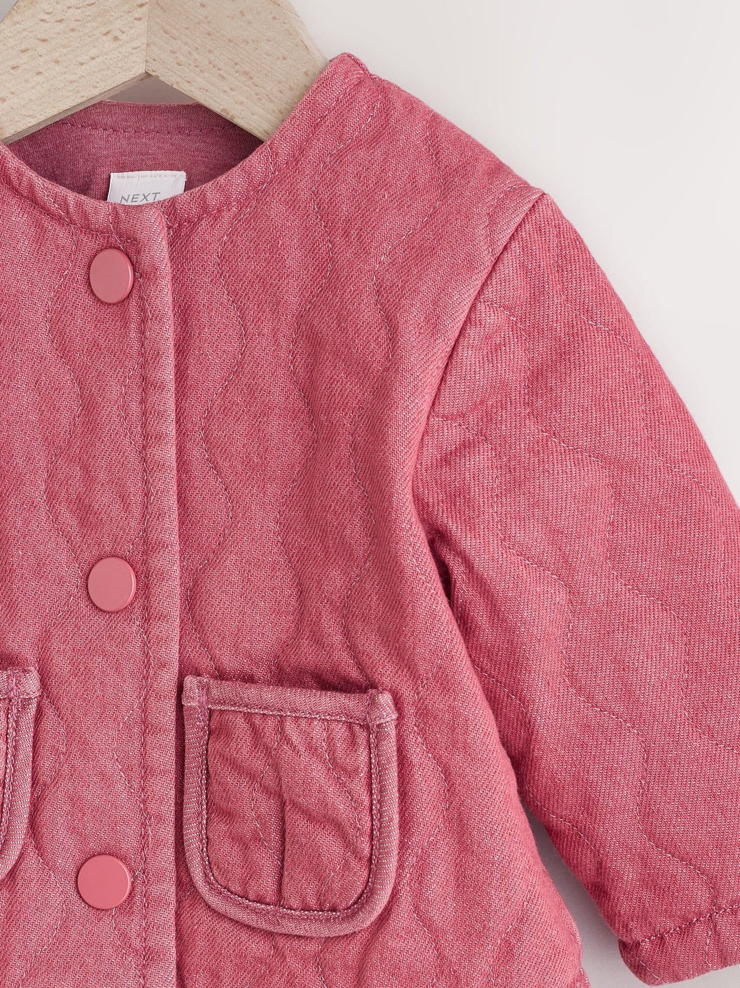 Dsiney Kidz - Pink Quilted Denim Baby Jacket (0mths-2yrs) image 3