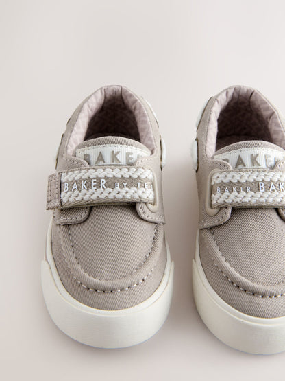 Baker by Ted Baker Stone Canvas Boat Shoes image 3