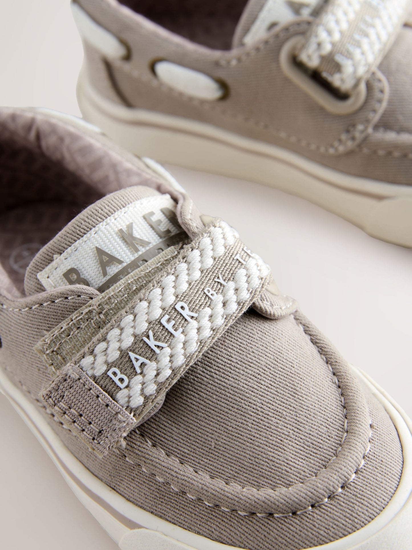 Baker by Ted Baker Stone Canvas Boat Shoes image 4