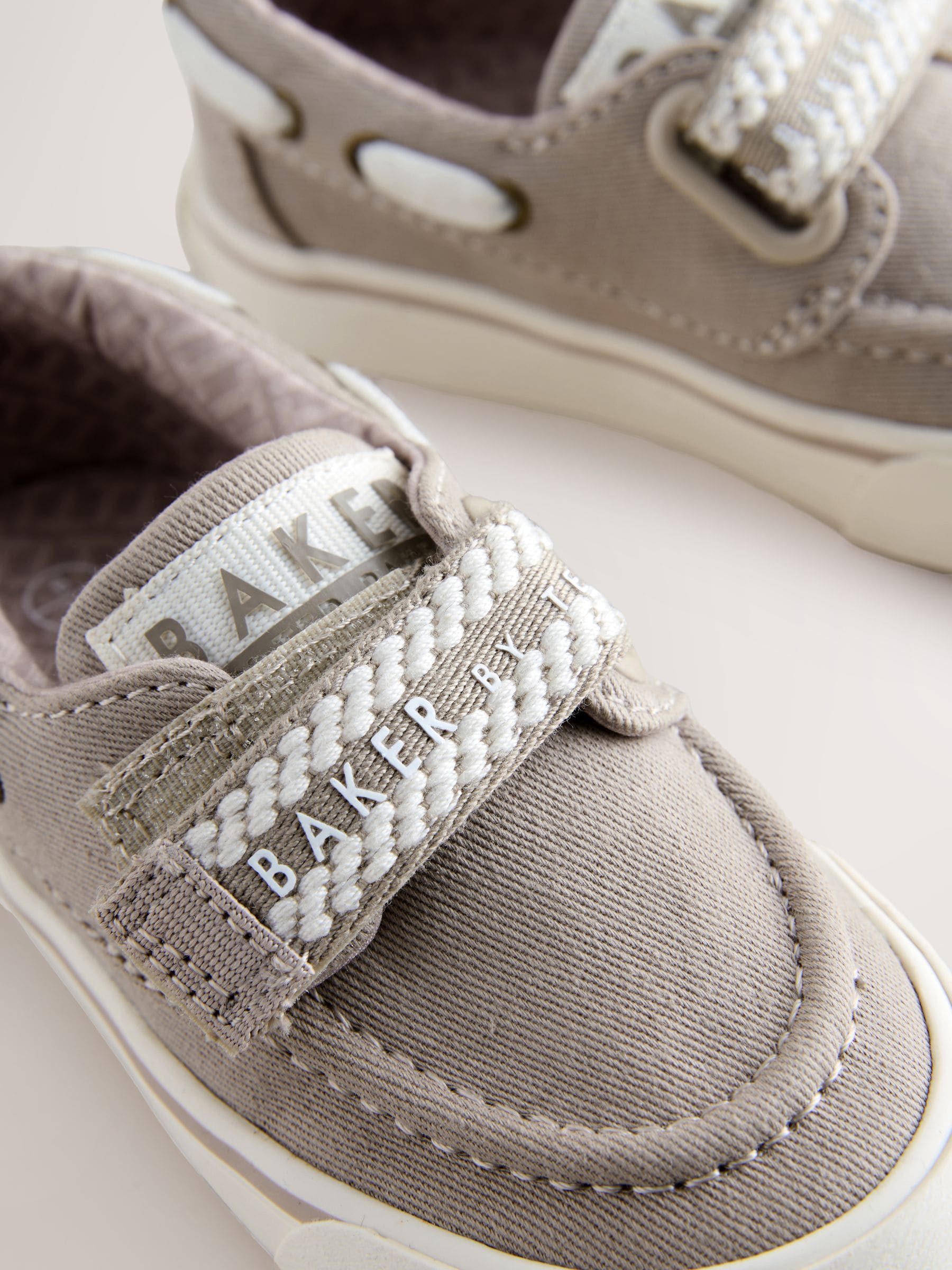 Baker by Ted Baker Stone Canvas Boat Shoes image 4