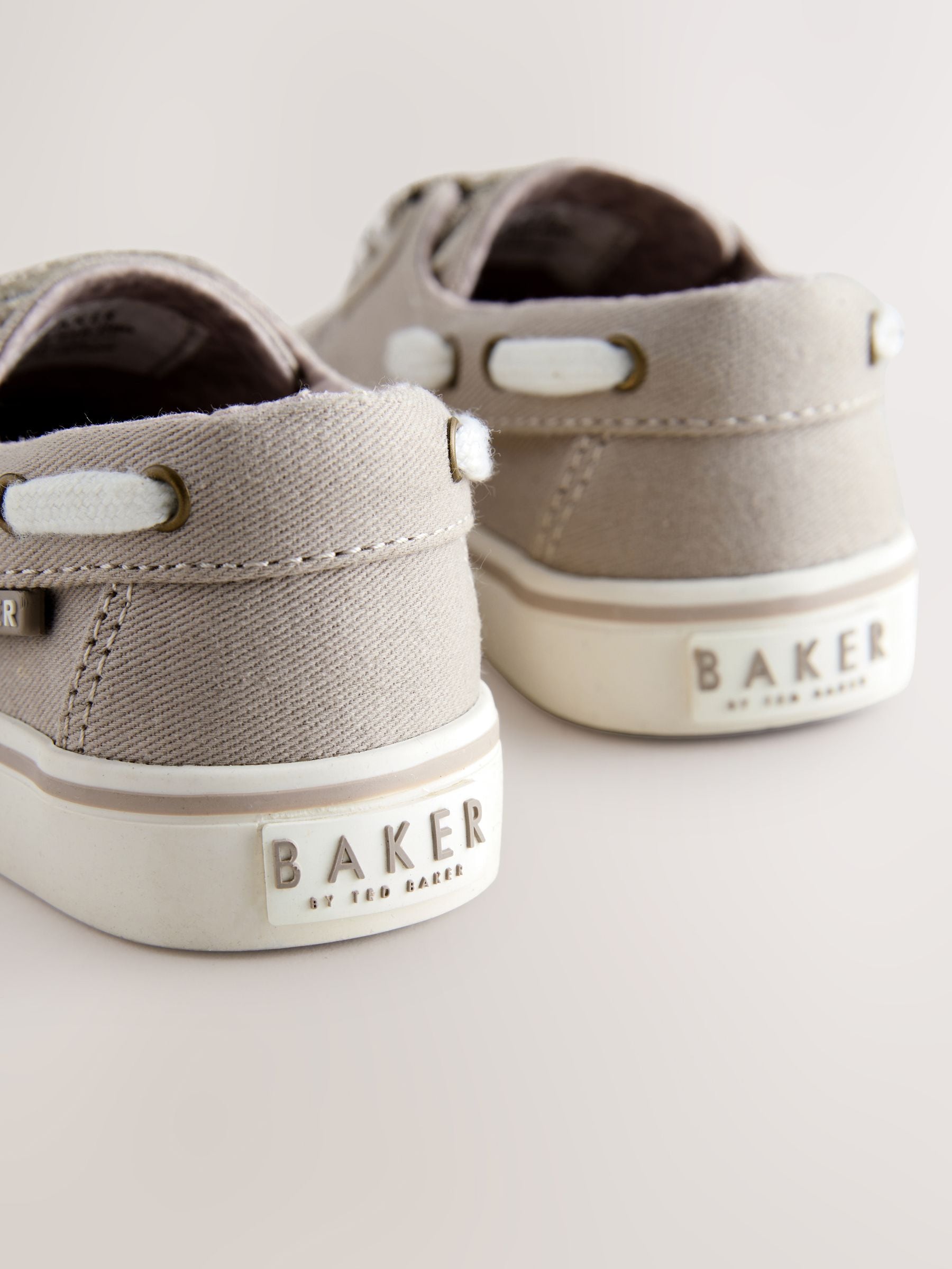 Baker by Ted Baker Stone Canvas Boat Shoes image 5