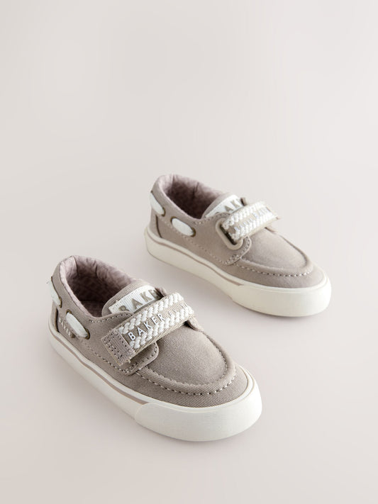 Baker by Ted Baker Stone Canvas Boat Shoes image 1