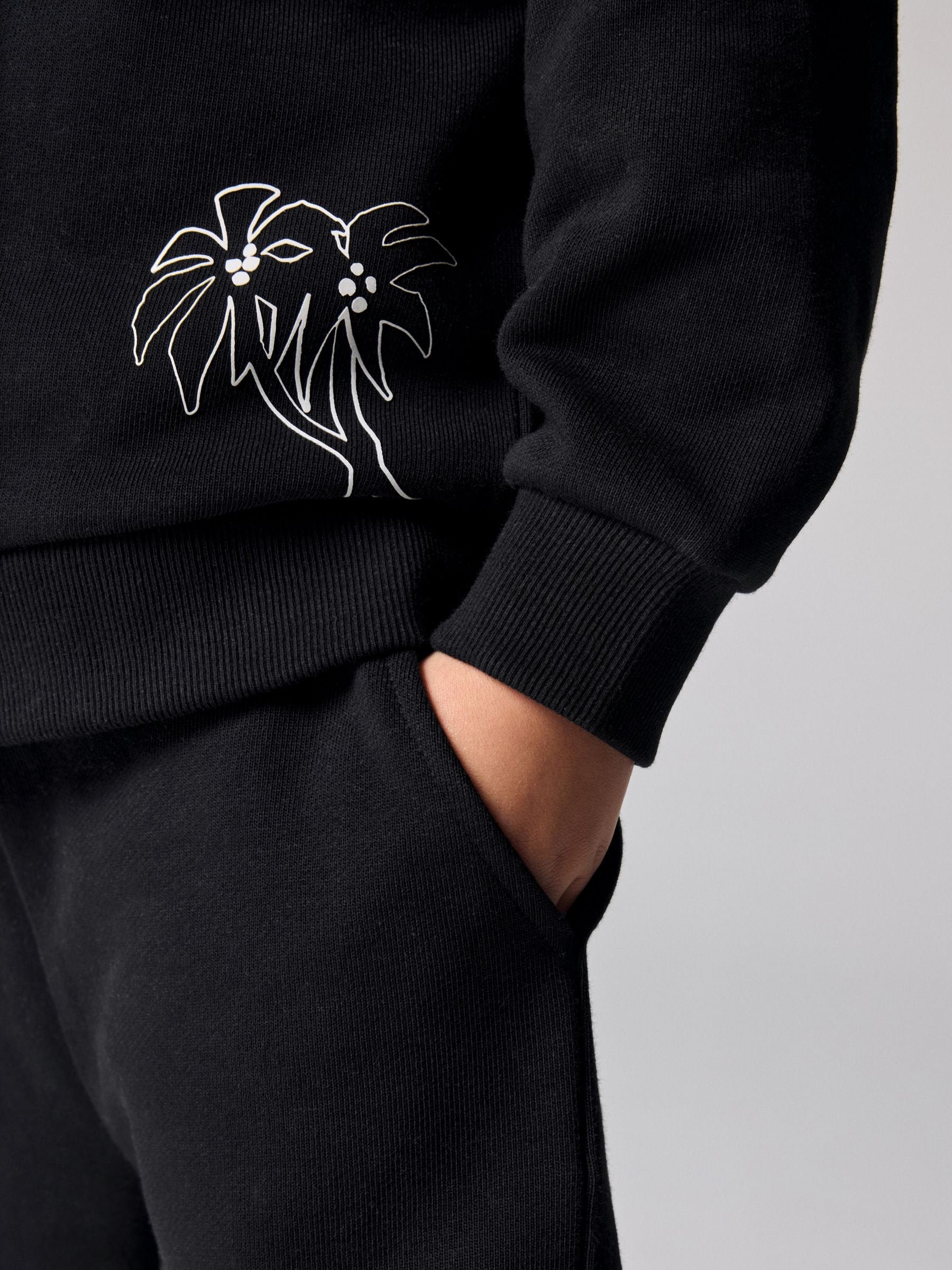 smALLSAINTS Black Motive Jacket T-Shirt and Shorts 3 Piece Set image 5