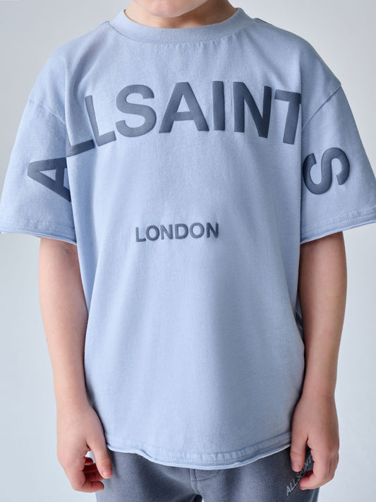 smALLSAINTS Blue Biggy Oversized T-Shirt and Sweat Shorts Younger Set image 2