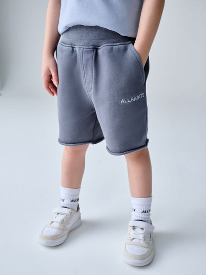 smALLSAINTS Blue Biggy Oversized T-Shirt and Sweat Shorts Younger Set image 4