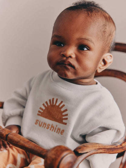 Grey/Rust Sun Sweat Top and Joggers Baby Set (0mths-2yrs) image 4