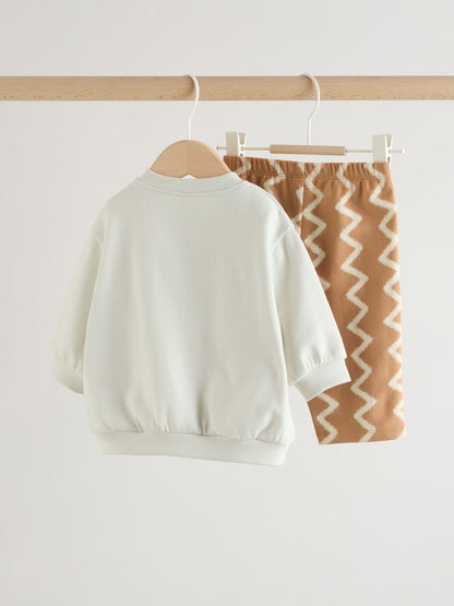 Grey/Rust Sun Sweat Top and Joggers Baby Set (0mths-2yrs) image 5