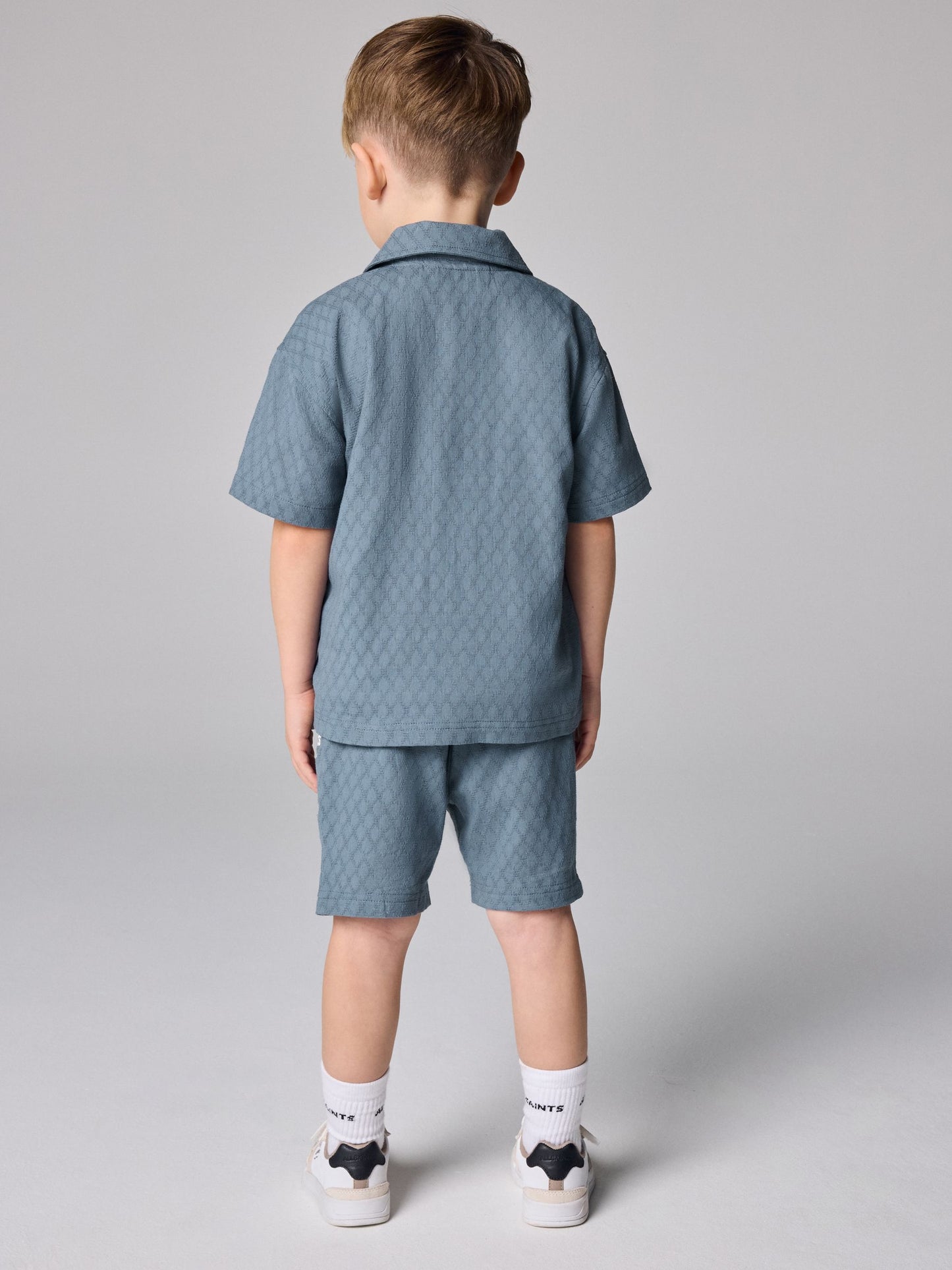 smALLSAINTS Blue Kylo Short Sleeve Shirt and Shorts Set image 2