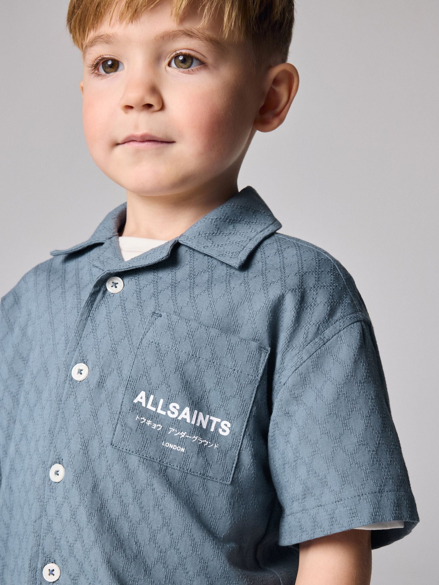 smALLSAINTS Blue Kylo Short Sleeve Shirt and Shorts Set image 4