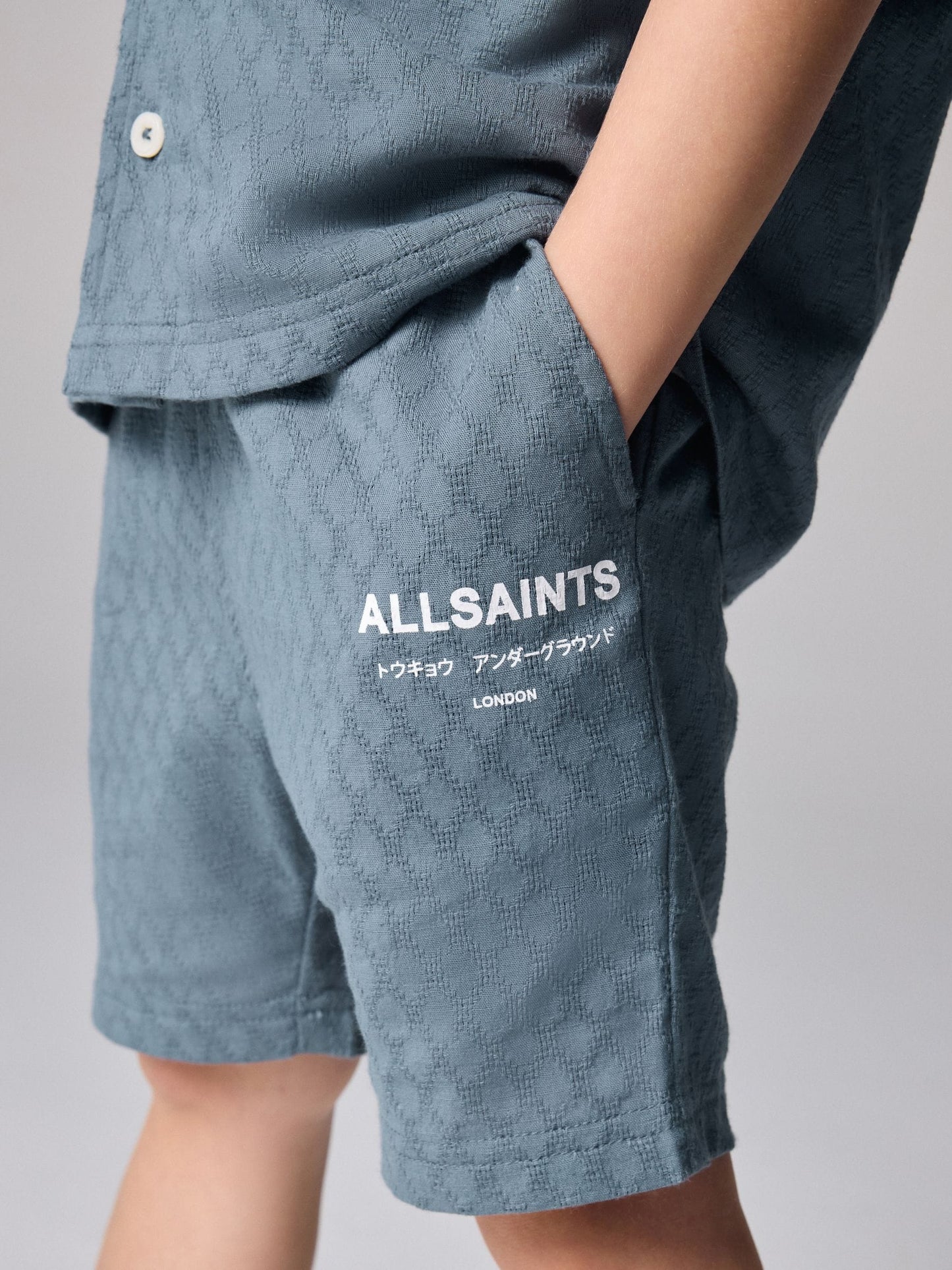 smALLSAINTS Blue Kylo Short Sleeve Shirt and Shorts Set image 5