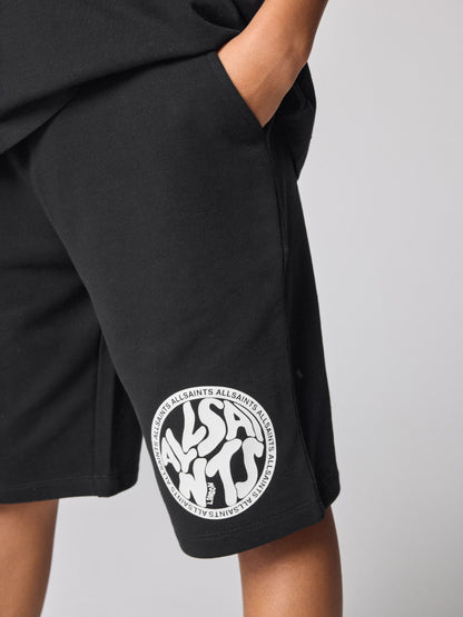 Dsiney Kidz - smALLSAINTS Black Distortion T-Shirt and Sweat Shorts Set image 10