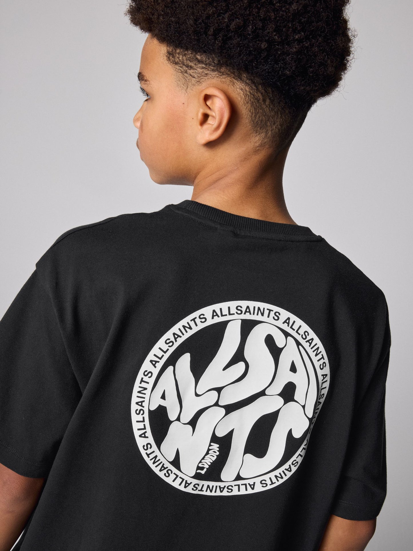 Dsiney Kidz - smALLSAINTS Black Distortion T-Shirt and Sweat Shorts Set image 12
