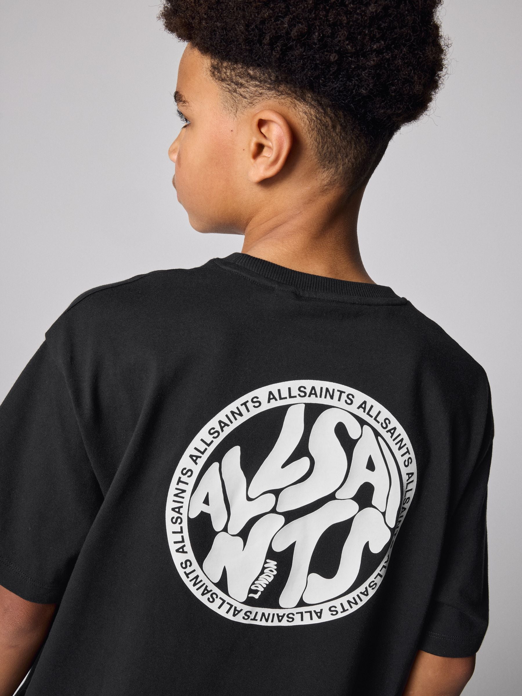 Dsiney Kidz - smALLSAINTS Black Distortion T-Shirt and Sweat Shorts Set image 12