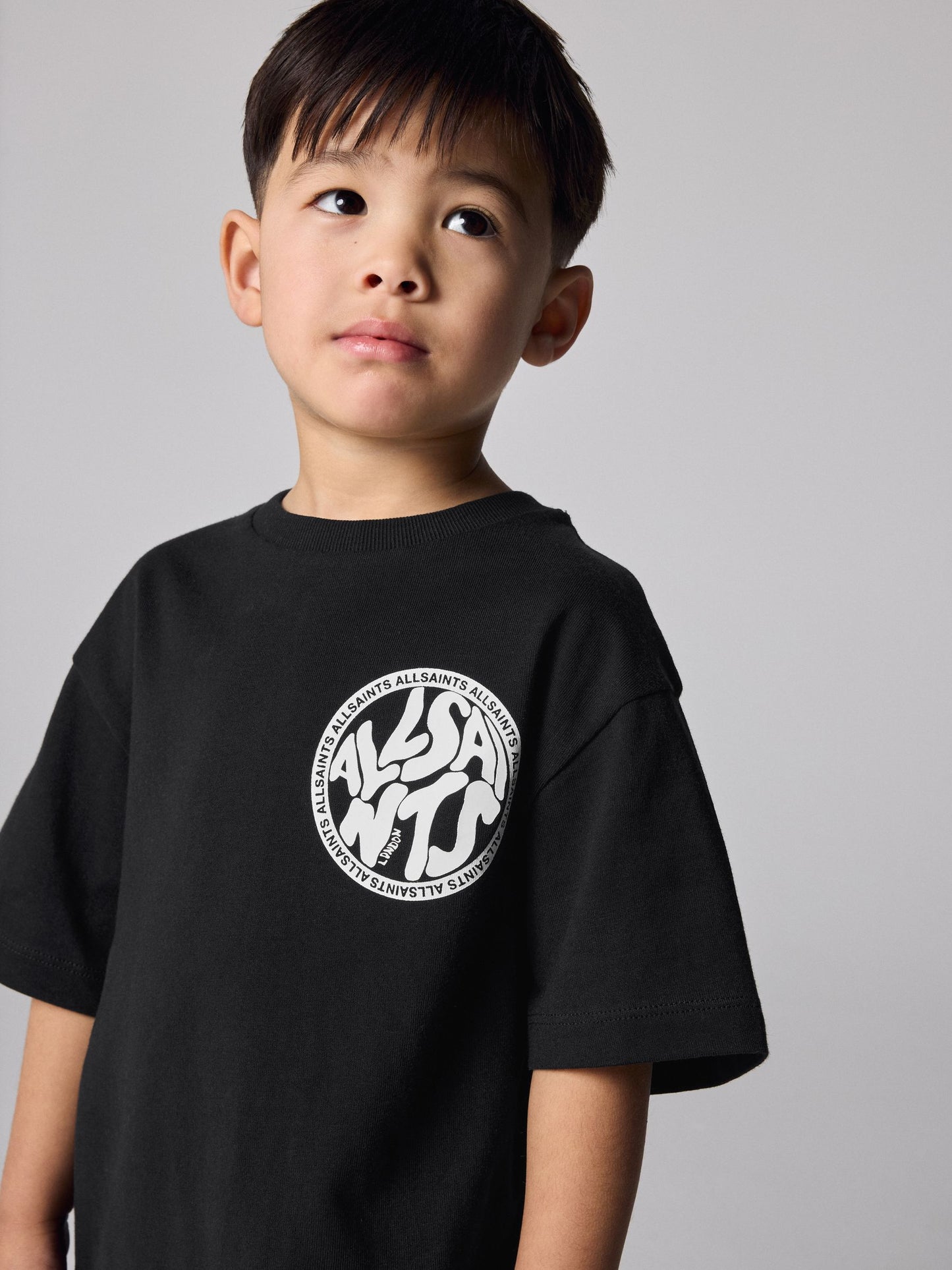 Dsiney Kidz - smALLSAINTS Black Distortion T-Shirt and Sweat Shorts Set image 6