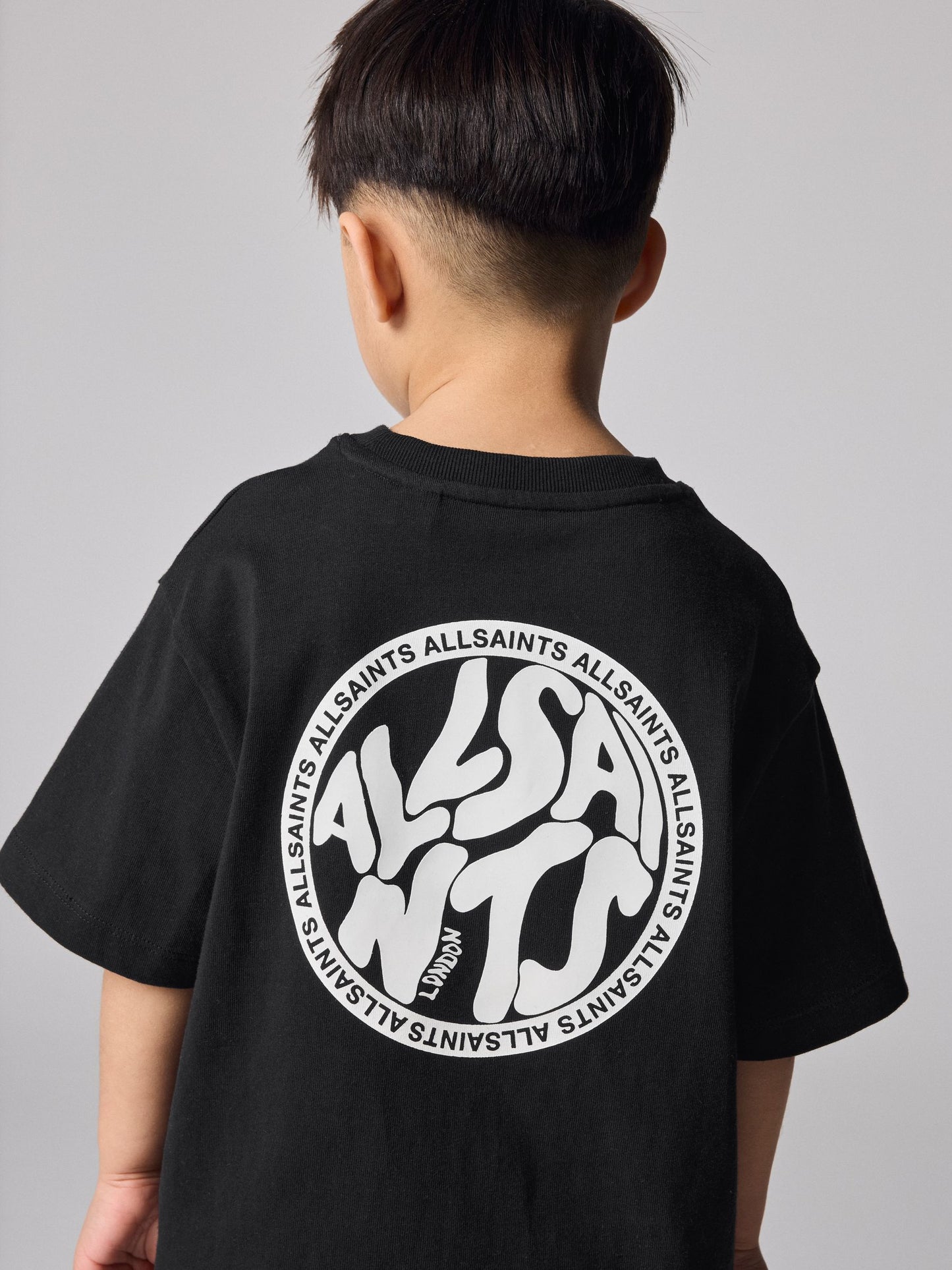Dsiney Kidz - smALLSAINTS Black Distortion T-Shirt and Sweat Shorts Set image 8