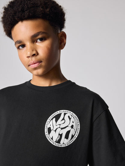 Dsiney Kidz - smALLSAINTS Black Distortion T-Shirt and Sweat Shorts Set image 9