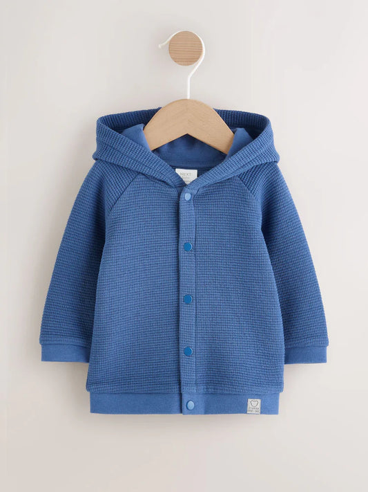 Blue Lightweight Textured Jersey Baby Jacket (0mths-2yrs)