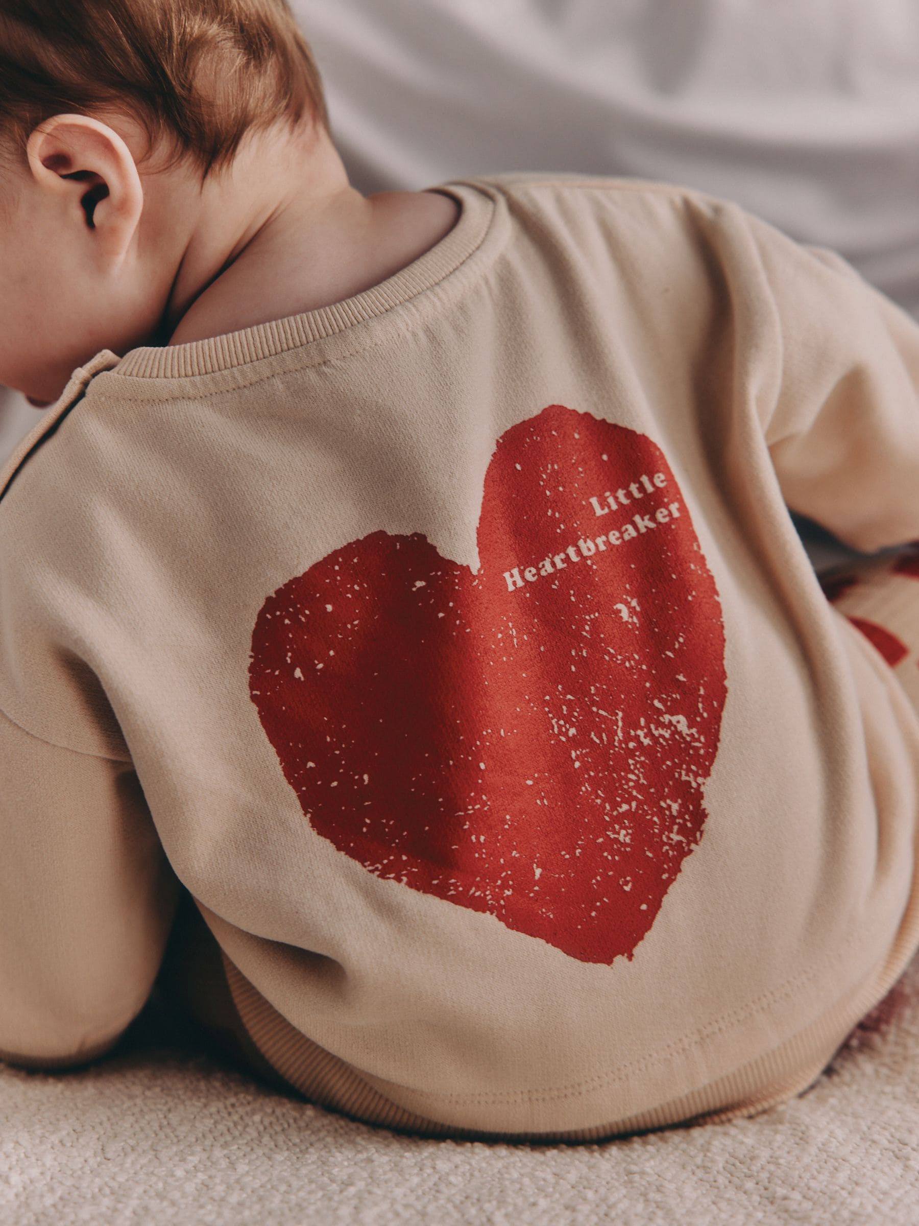 Neutral/Red Heartbreaker Sweatshirt and Leggings Baby Set (0mths-2yrs) image 7