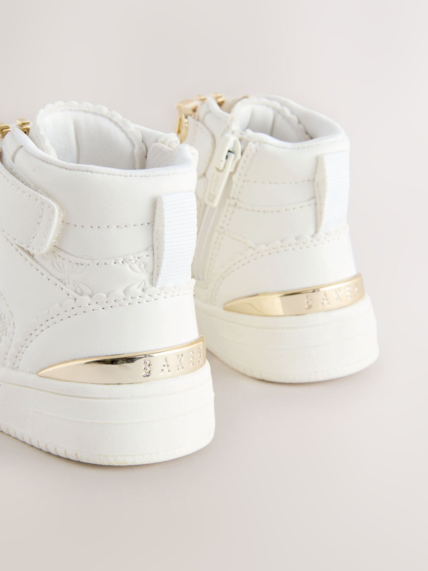 Baker by Ted Baker Girls White Charm Hi-Top Trainers image 4