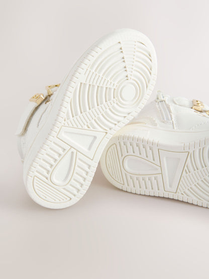 Baker by Ted Baker Girls White Charm Hi-Top Trainers image 6