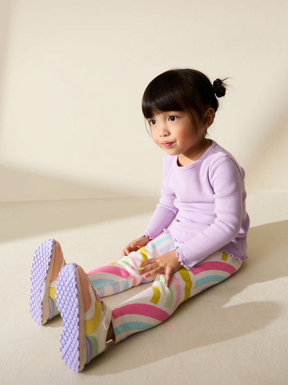 Dsiney Kidz - Lilac Purple Rib Long Sleeve T-Shirt (3mths-7yrs) image 2