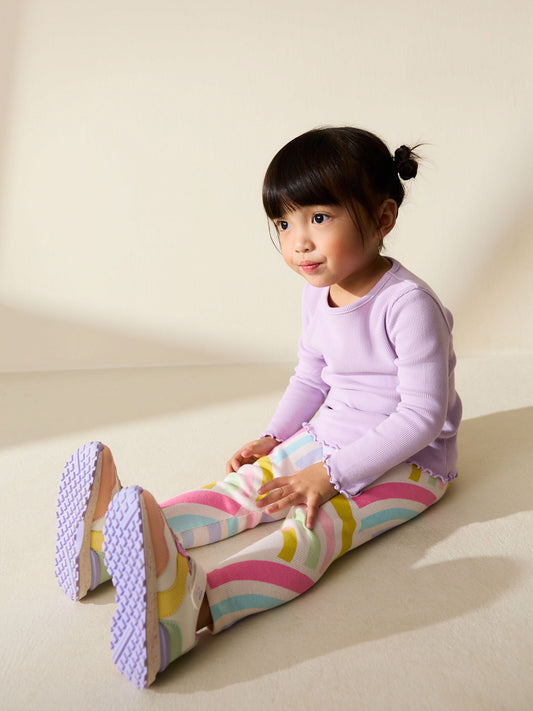 Dsiney Kidz - Lilac Purple Rib Long Sleeve T-Shirt (3mths-7yrs) image 2