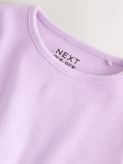 Dsiney Kidz - Lilac Purple Rib Long Sleeve T-Shirt (3mths-7yrs) image 7