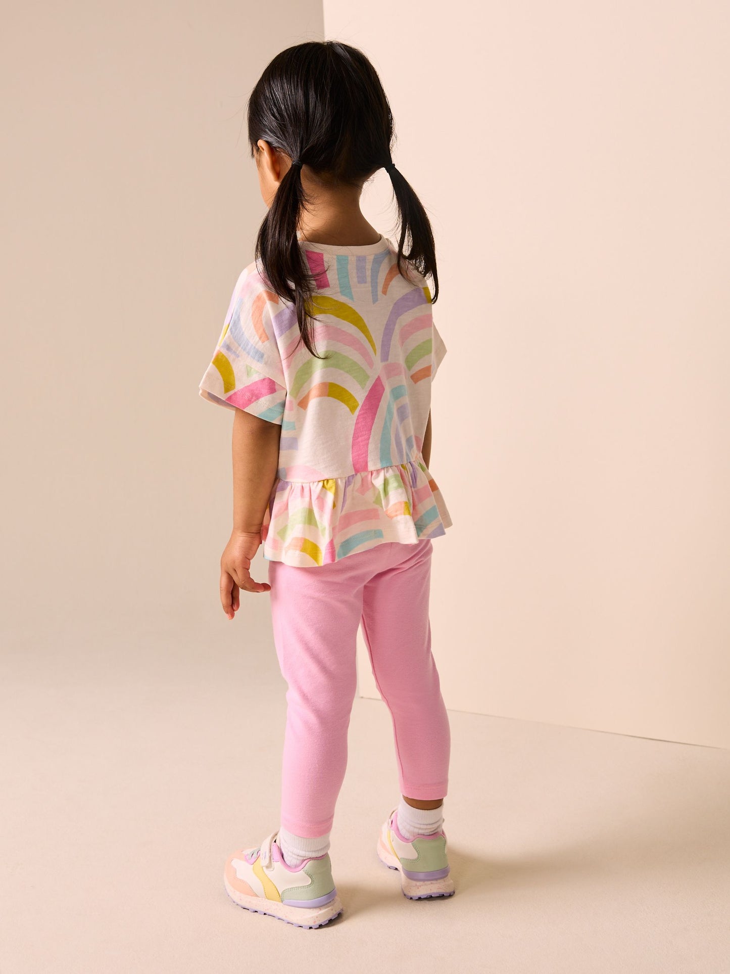 Rainbow Short Sleeve Peplum T-Shirt (3mths-7yrs) image 3