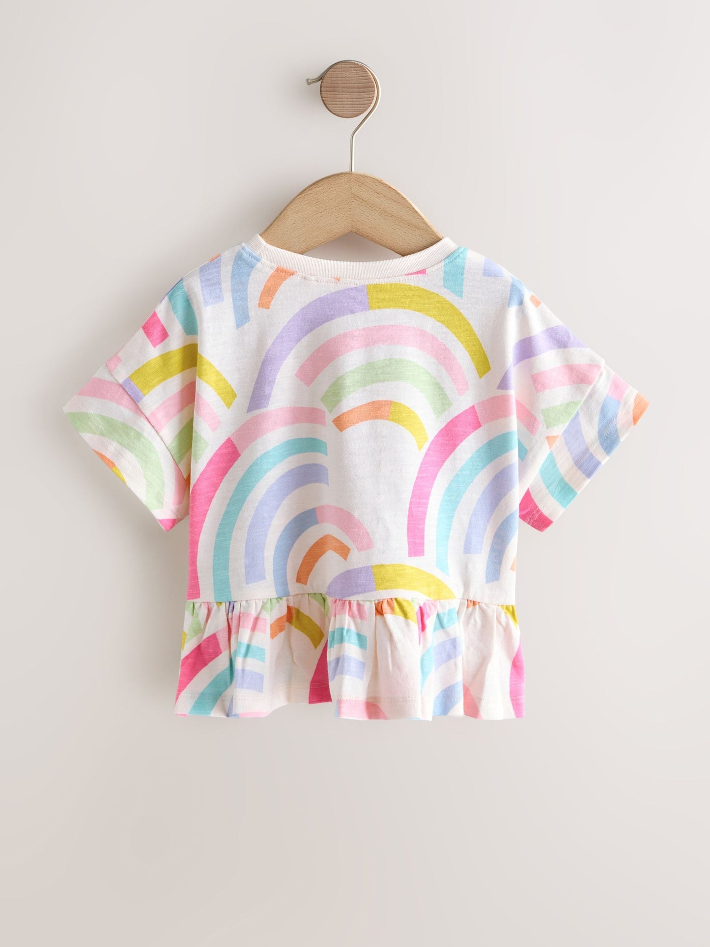 Rainbow Short Sleeve Peplum T-Shirt (3mths-7yrs) image 6