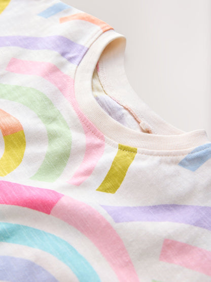 Rainbow Short Sleeve Peplum T-Shirt (3mths-7yrs) image 7