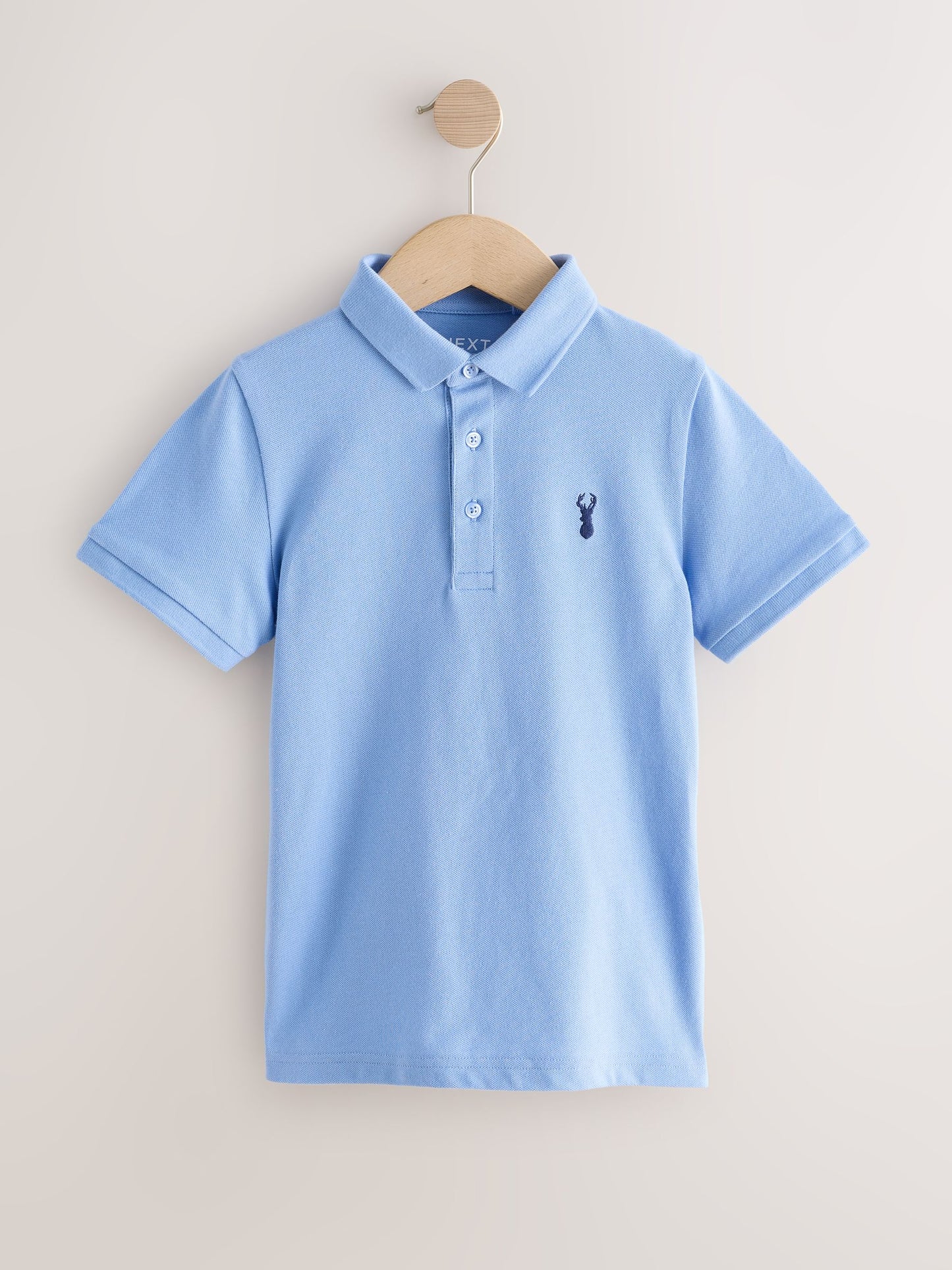 Dsiney Kidz - Light Blue/Navy/Mineral Short Sleeve Polo Shirts 3 Pack (3-16yrs) image 4