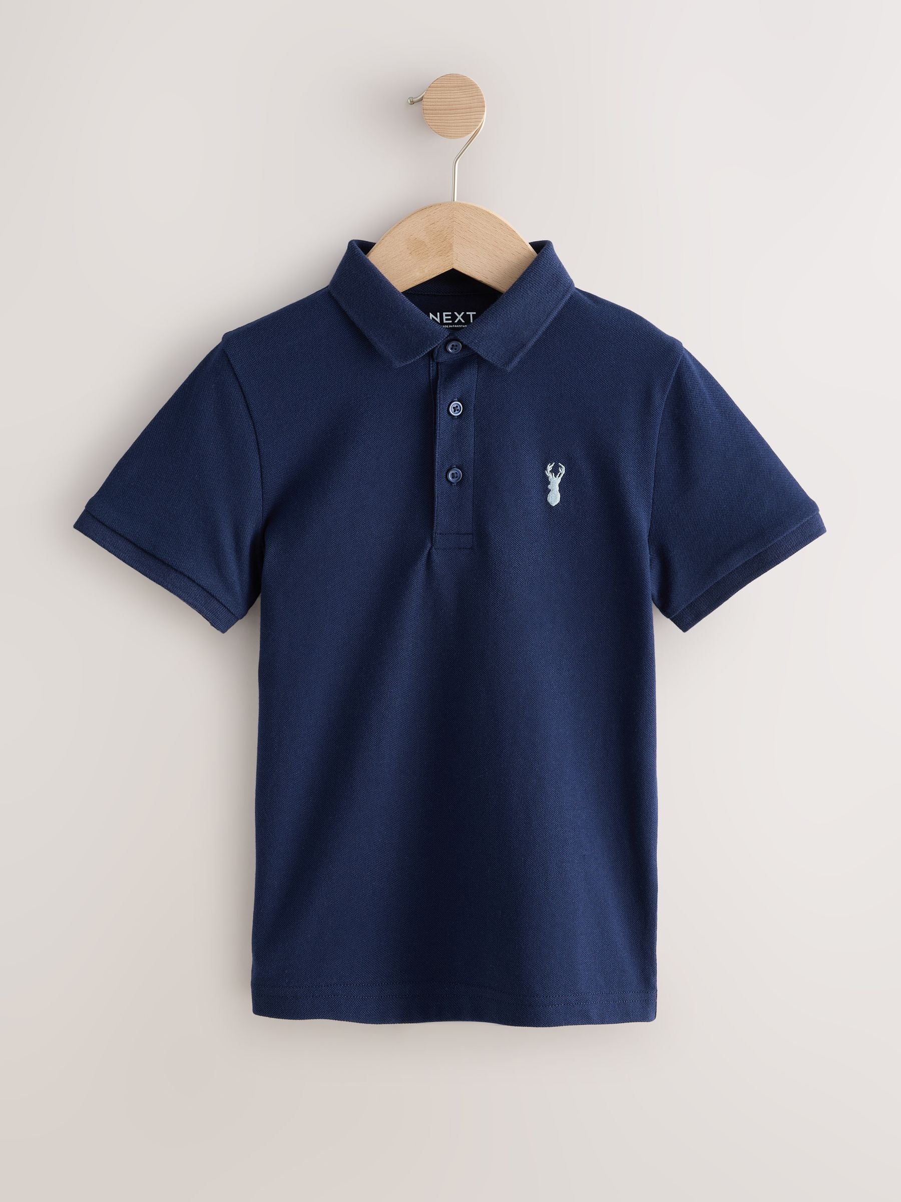 Dsiney Kidz - Light Blue/Navy/Mineral Short Sleeve Polo Shirts 3 Pack (3-16yrs) image 5